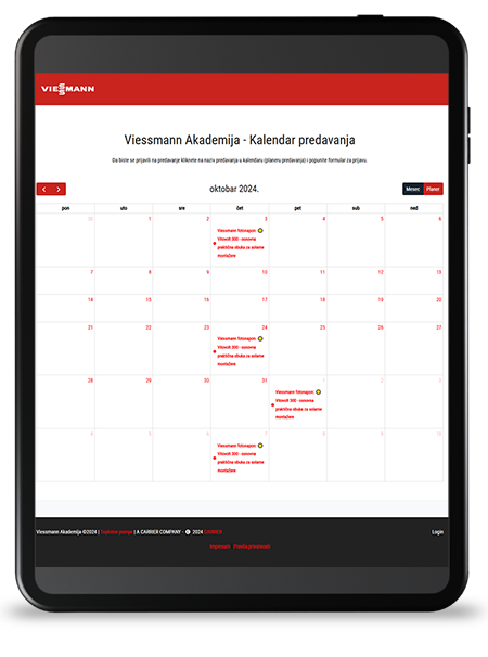 web aplikacija viessmannakademija.com